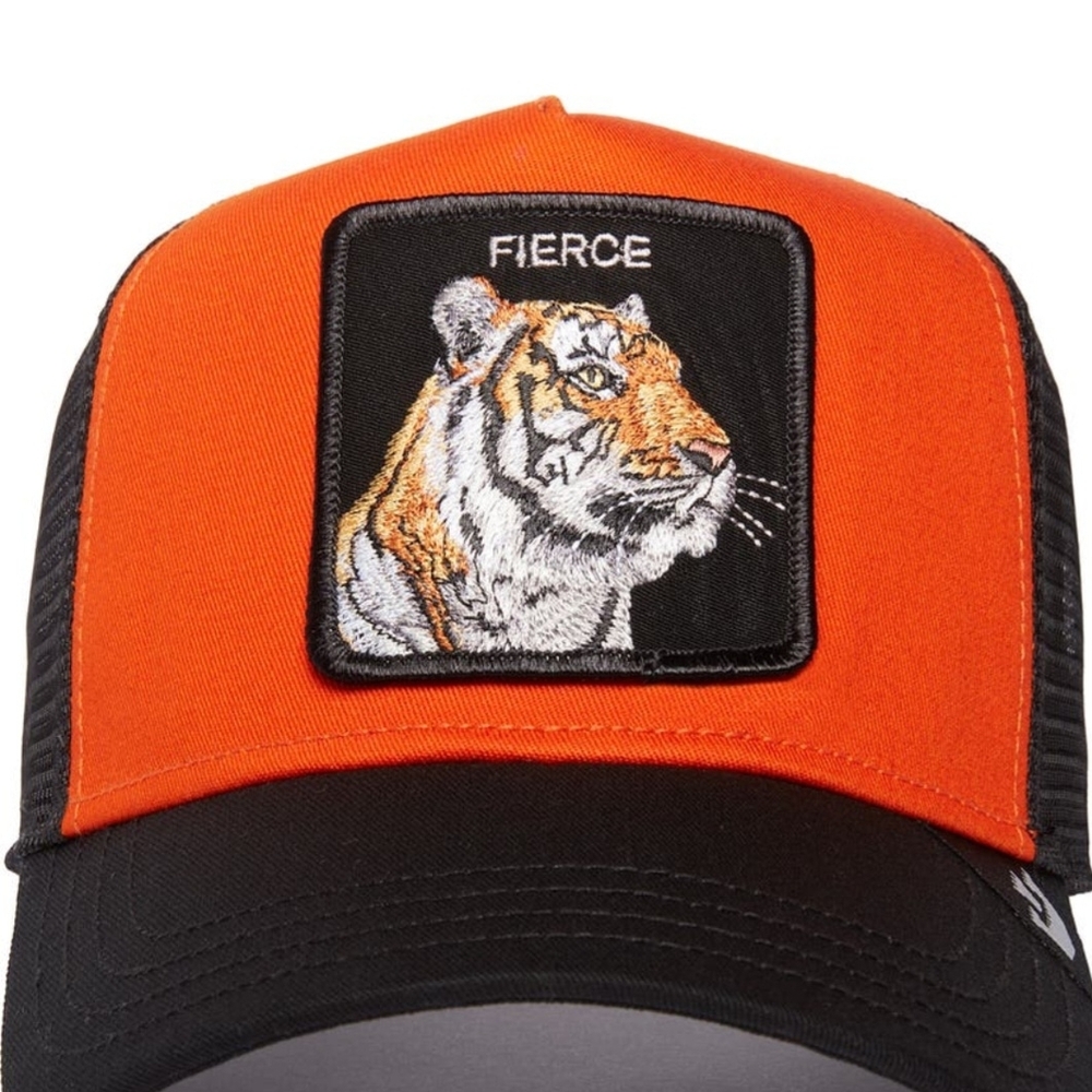 Orange And Black Tiger Patch Cap - image 1